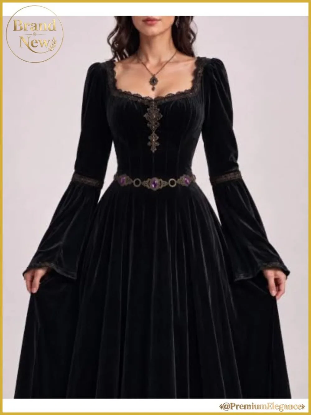 Renaissance Waist Chain Adjustable Medieval Concho Belt for Women